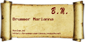 Brummer Marianna névjegykártya
